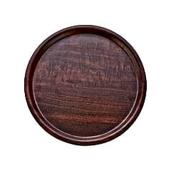 Tepsi Fastfood Plastik Çap 43 Cm Ahşap Desenli Kaymaz