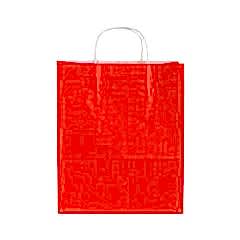 Çanta Kraft 18x24x9 cm Burgu Sap Kırmızı