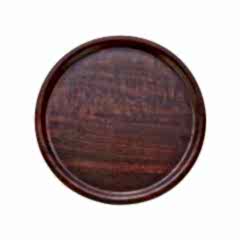 Tepsi Fastfood Plastik Çap 43 Cm Ahşap Desenli