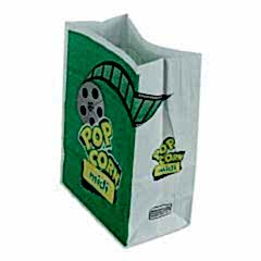 Kese Popcorn Midi 15x20x8 Cm Beyaz Kraft