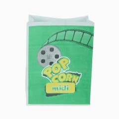 Kese Popcorn Midi 15x20x8 Cm Beyaz Kraft