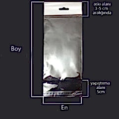 Opp Bantlı Şeffaf Poşet Askılı 13x35 Cm (1000 Ad)