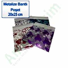 Hediyelik Bantlı Poşet 25x20 Cm 100 Adetli