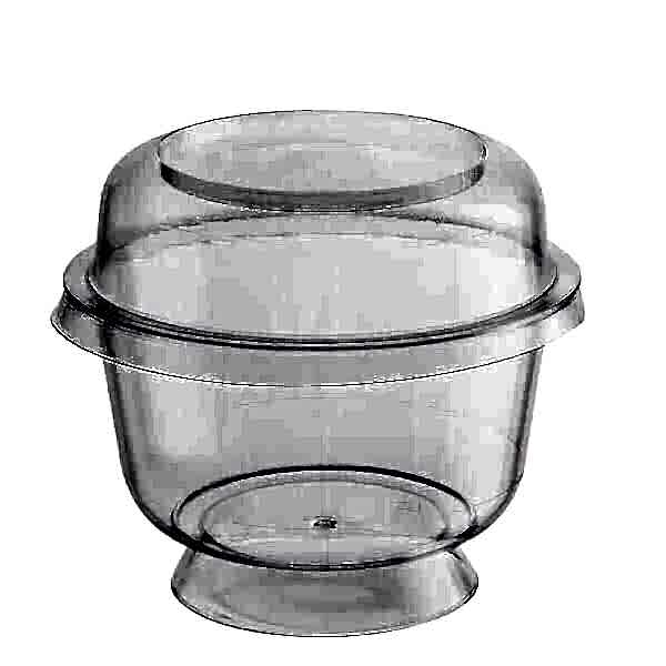 Plastik Ayaklı Kase 200 cc Kap + Kapak 50 adet