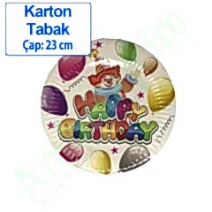Tabak Karton Çap 24 Cm Balon 10 Adetli