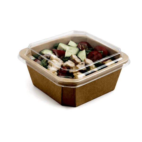 Salata Kabı Kare 750 gr KRAFT Kap+Kapak 350 Adet