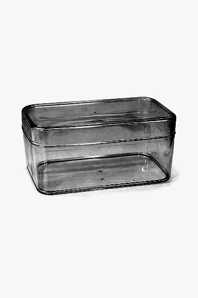 Kristal Dikdörtgen Kase 270 cc Kap + Kapak 10 adet