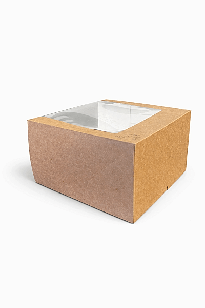 Kutu Turta Pencereli 30,5x30,5x13 Cm Kraft 50 Adetli