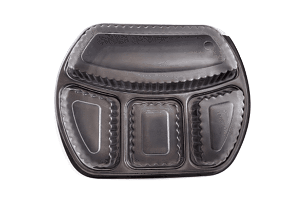 Siyah Plastik 4 Gözlü Kap+Kapak