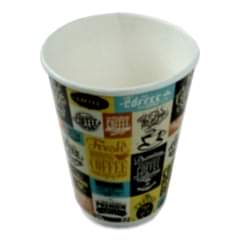 Karton Bardak 12 Oz 14 Oz Double Wall Desenli