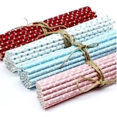 Pipet Kağıt 6x195mm Puantiyeli  25 Adetli