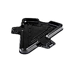 Plastik Üçgen Pasta Kutusu Siyah 15,1x11,5x5,3 cm