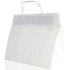 Çanta Beyaz Kraft 38x36x25 Cm Burgu Sap 50 Adetli