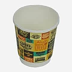 Karton Bardak 8 Oz Desenli Double Wall 100 Adetli