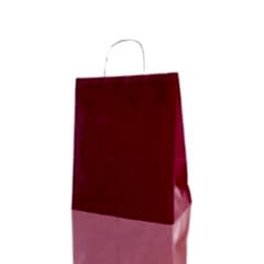 Çanta Beyaz Kraft 32x40x12 cm Burgu Sap Pembe