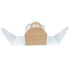 Kutu Turta 2 No Kare Saplı 24x24x11 Cm Kraft 50 Adetli