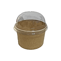 Karton Dondurma Kabı Bombe Kapağı 200 Cc 100 Adetli