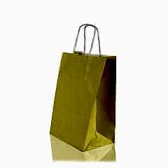 Çanta Beyaz Kraft 25x31x12 Cm Burgu Sap Sarı