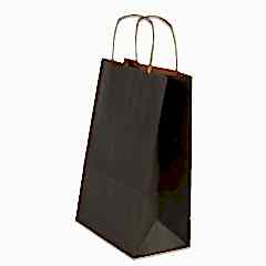 Çanta Kraft 18x24x9 cm Burgu Sap Kahverengi