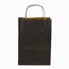 Çanta Kraft 18x24x9 cm Burgu Sap Kahverengi