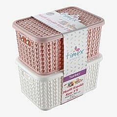 Kapaklı Kutu Motifli 2’li