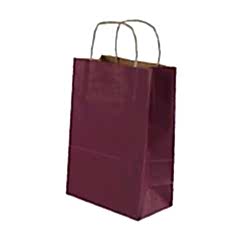 Çanta Kraft 18x25x10 Cm Burgu Sap Mor