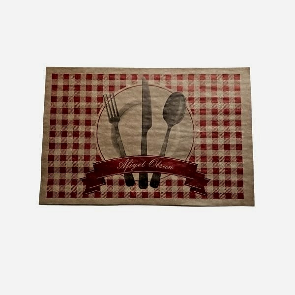 Tepsi Kağıdı 27x40 cm Çatal Kaşık Desenli Kraft 500'lü paket