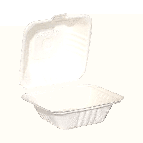 Ekolojik Hamburger Kabı Kapaklı 13x13x11 cm
