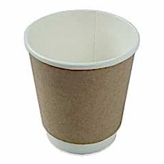 Karton Bardak 8 Oz Kraft Double Wall 100 Adetli